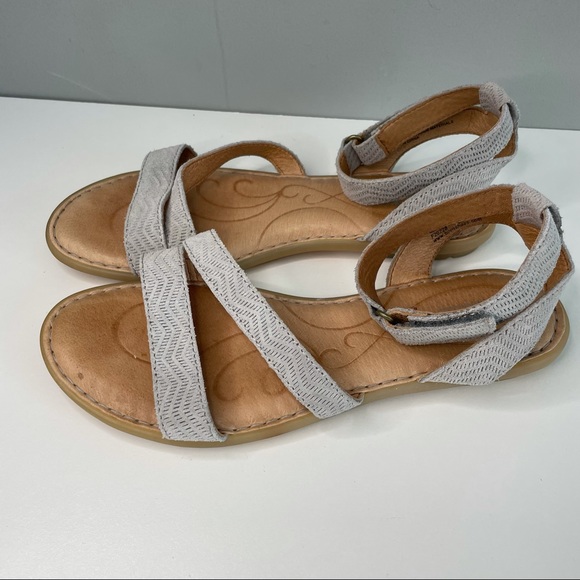 Born | Shoes | Born Womens Grey Gray Sandals Genuine Leather Upper Style  F2228 Size 8 M | Poshmark
